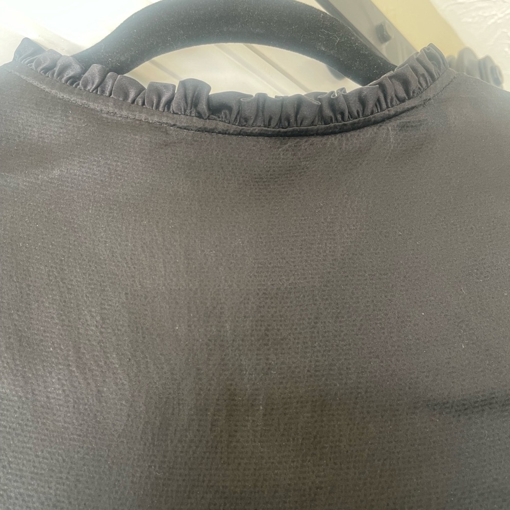 Development  Black Silk Ruffled Top - Picture 5 of 8